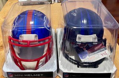 Josh Allen and Lamar Jackson mini helmet signed
