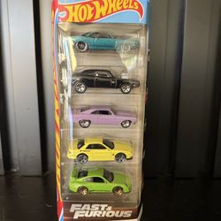 2025 New Hot Wheels Fast & Furious 5 Pack Impala Charger Silvia Barracuda 911