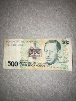 500 Quinhentos Cruzados Novos Banco Central Do Brasil