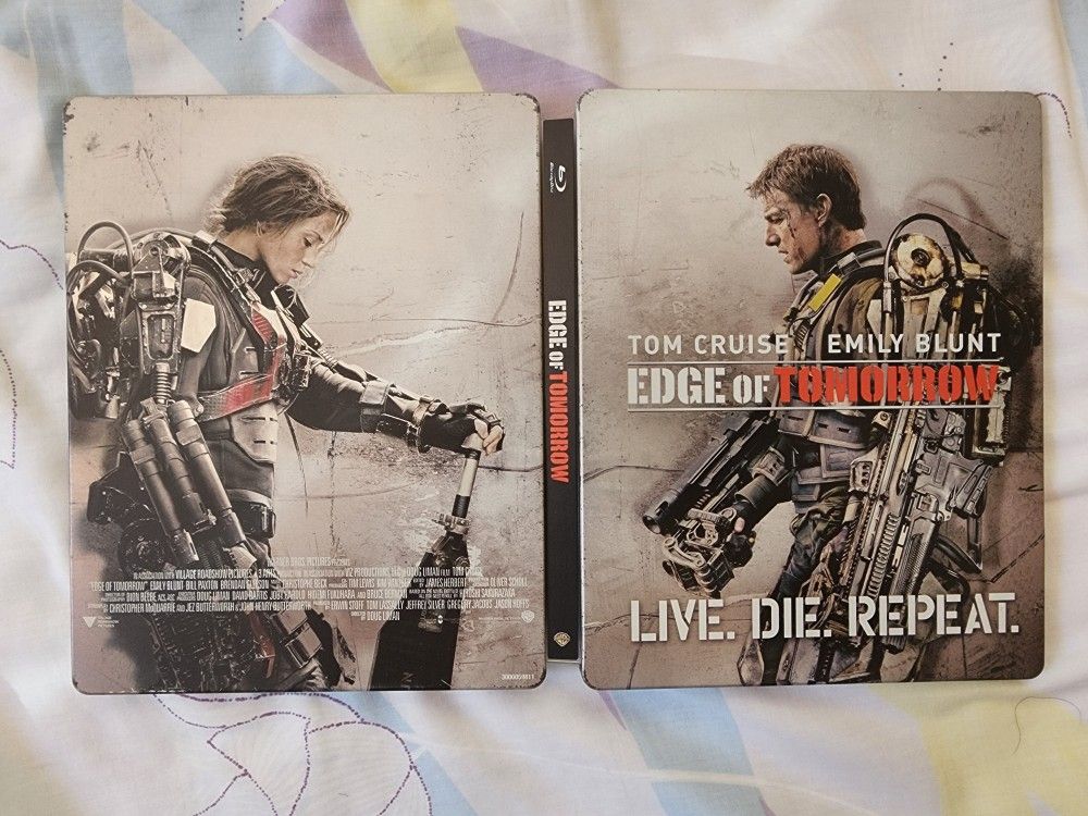 Tom Cruise Edge of Tomorrow Live Die Repeat SteelBook Collector Edition Case Movie Blu-ray sci-fi action