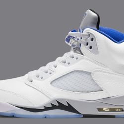 Jordan 5  Retro White Stealth (Hyper Royal)