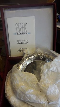 5 silver plated coasters