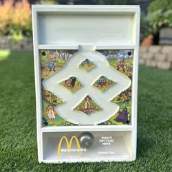 Awesome vintage 1975 Milton Bradley McDonald's game, machine or promotional piece with lock (no key) & bell