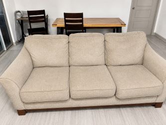 Modern Beige 3-Seat Sofa