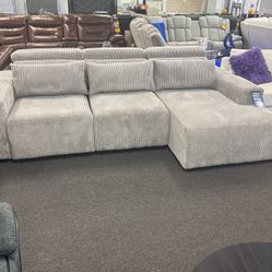 Special Sale Now‼️Beautiful Beige Power Reclining Sofa Sectional Available Now Only $1599