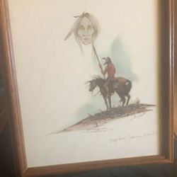 Jonny Hawk Rare Native American Painting 