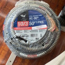 10/3    50 FT BX  Steel Armored Cable