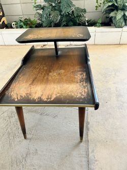 Mid century corner table and end table.