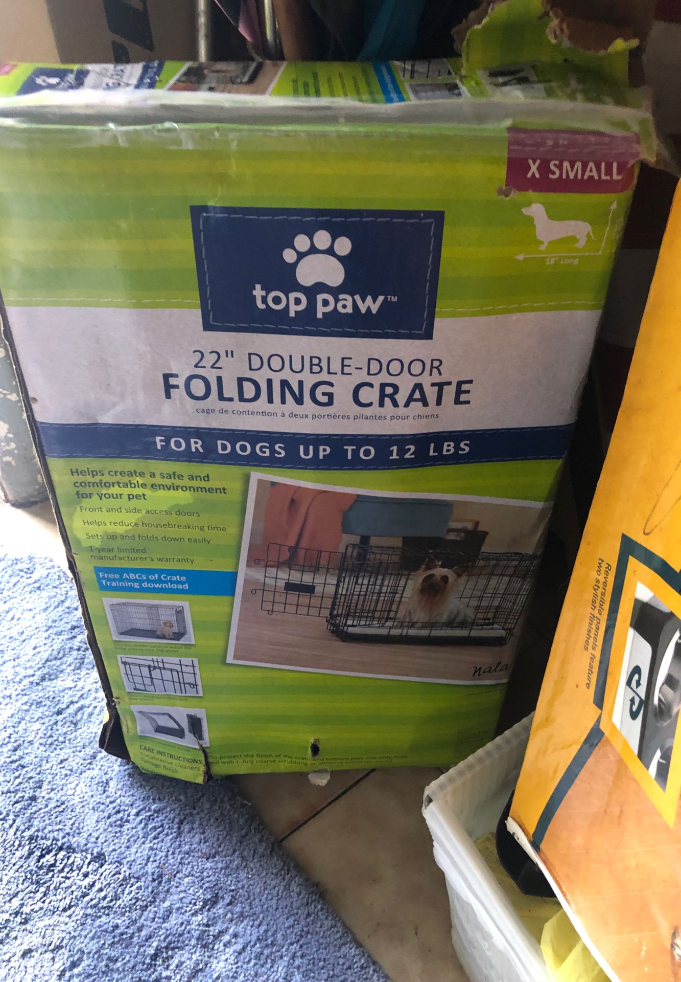 Dog crate folding xsmall dog