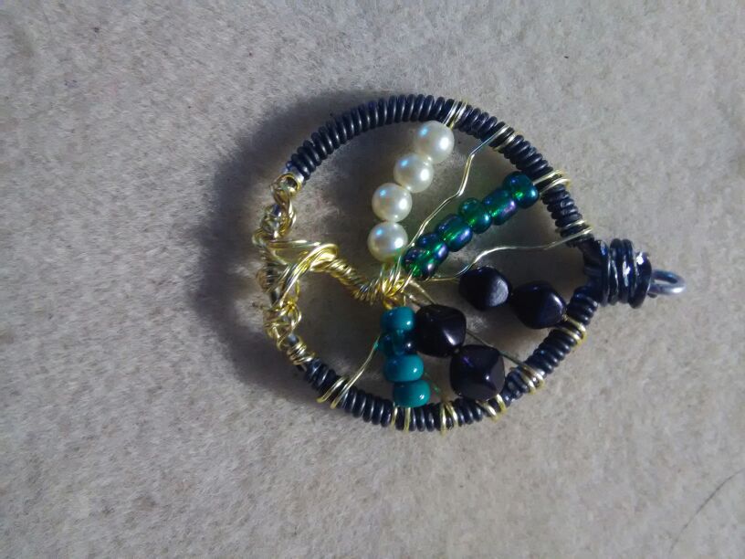 Mother's tree of Life charm with birthstones