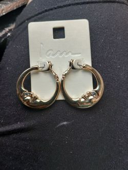 Boho gold earrings