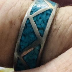 Vintage Ring Turquoise & Sterling Silver