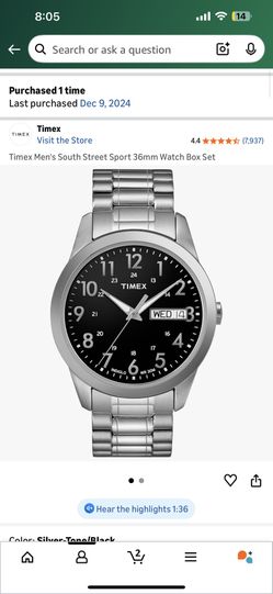 Timex Men's South Street Sport 36mm Watch Box Set