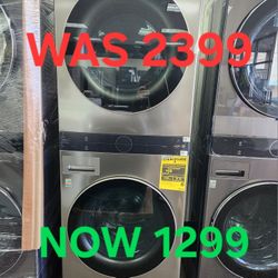 LG WASHER DRYER WASHTOWER 1299! 0 DOWN 0% FINANCING! 1YR WARRANTY! 48HR DELIVERY 