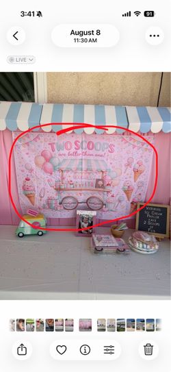 Ice cream party decorations