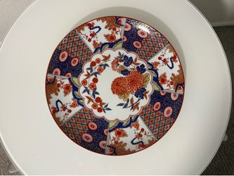 Imari Porcelain Plate Floral Asian Taiwan