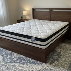 Queen Size Pillow Top Bamboo Brand Mattress New 