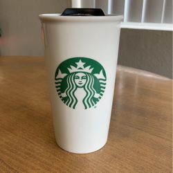 12 Oz Starbucks Ceramic Coffee Travel Cup 
