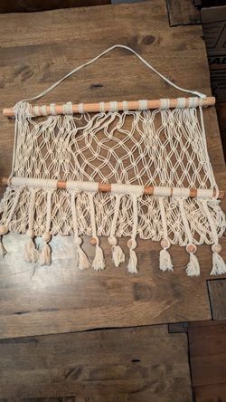 Willow Macramé Storage Wall Decor