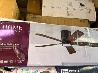 Integrated led indoor matte black ceiling fan