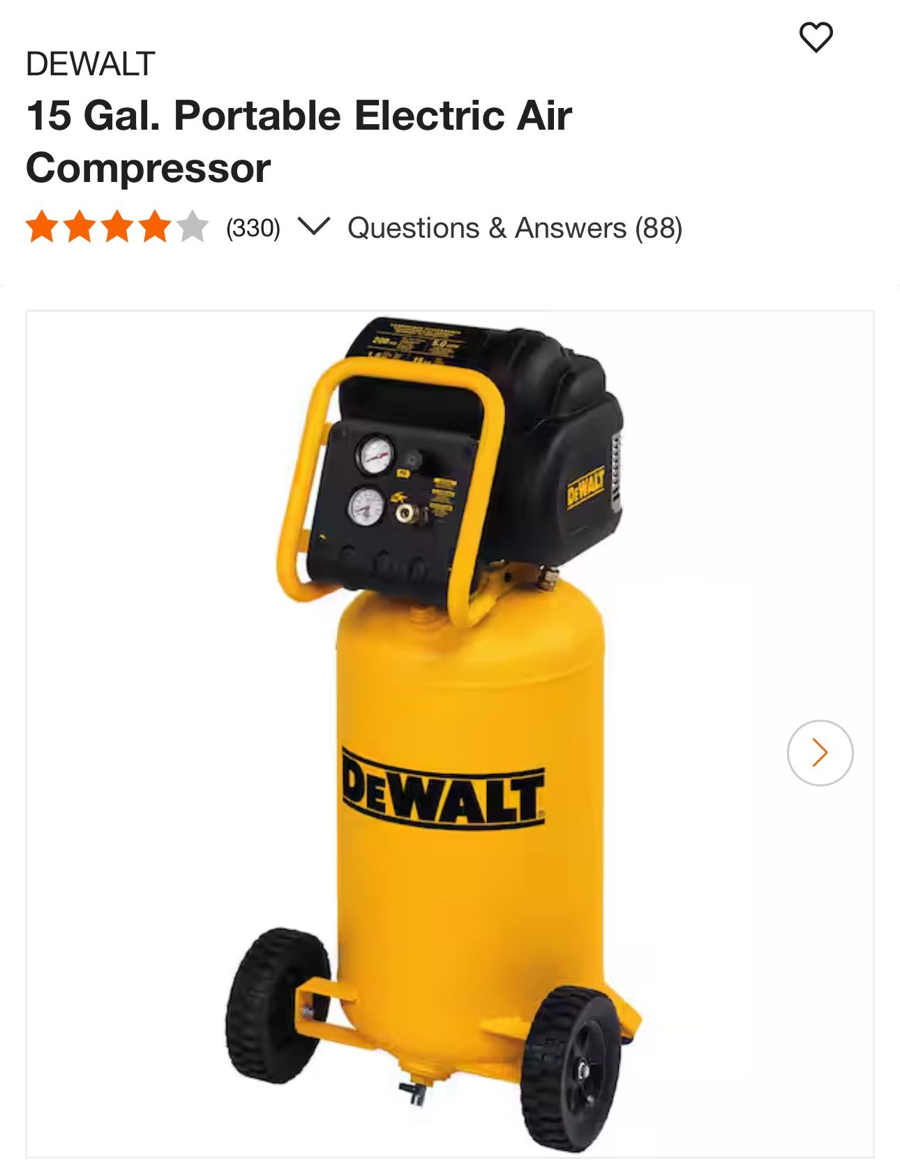 DEWALT AIR COMPRESSOR like new $450