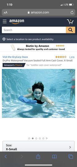 Waterproof cast cover for kids size XS