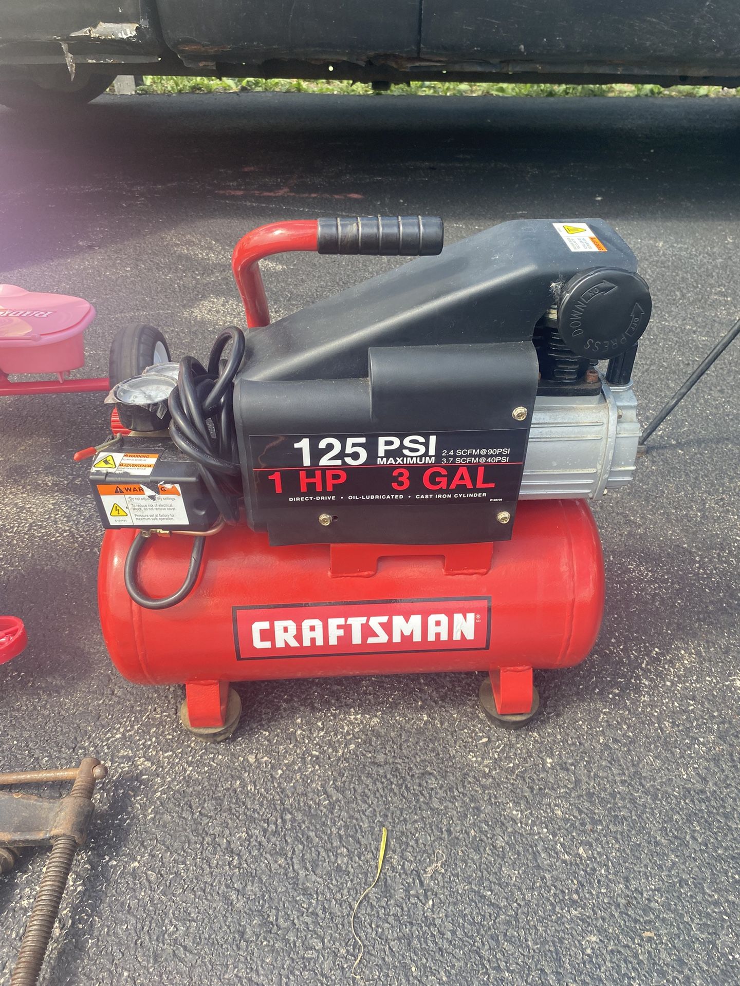 Craftsman Compressor 3 Gal 125 Psi