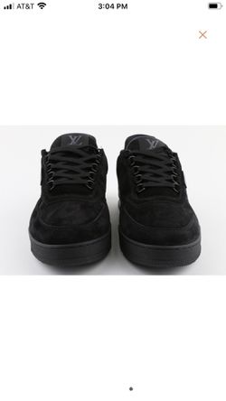 Louis Vuitton Trainer Sneaker Uniform Black Suede Made In Italy