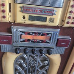 Spirit Of St.Louis 50s Rock N Roll Juke Box 6 disk CD Player Cassette Player FM/Am Radio 