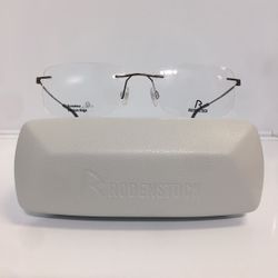 New Rodenstock 7054 D Brown Titanium Rimless Screwless 56mm