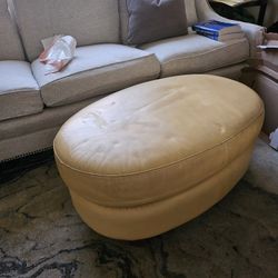 Leather Ottoman 