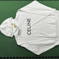 White Celine Hoodie 