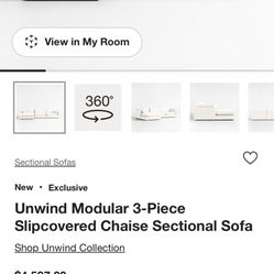 Crate And Barrel White Sofa