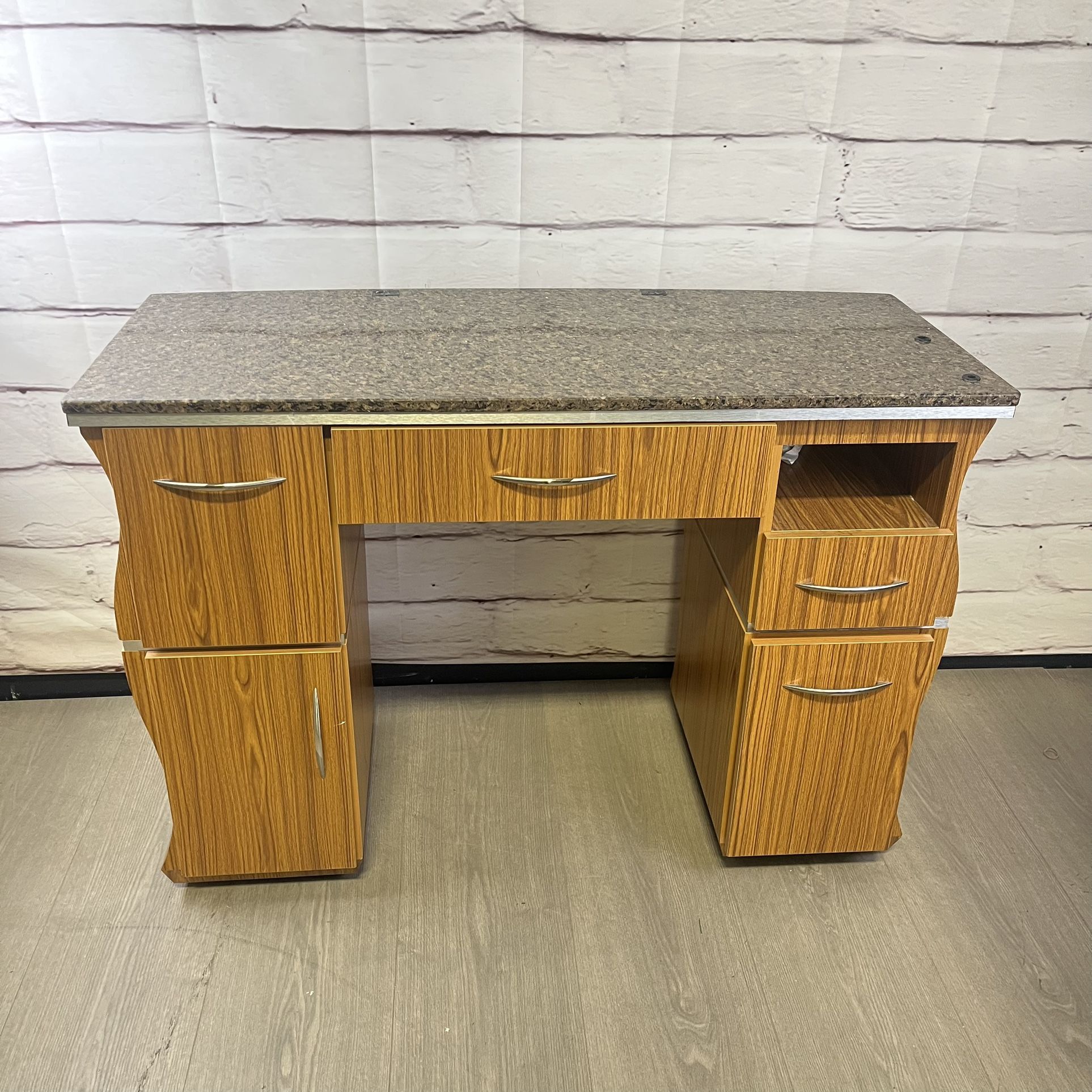 Marble Top Nail Tech Table Desk