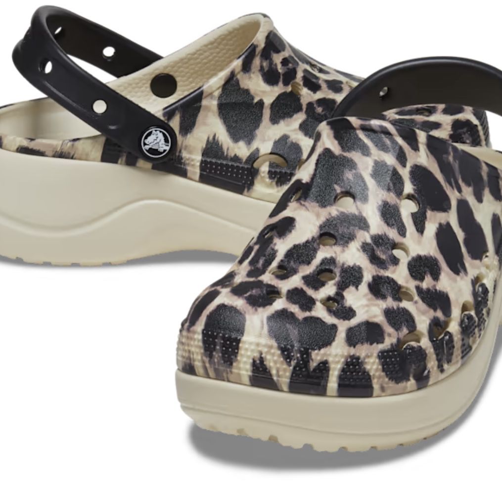 Cheetah Print PLATFORM CROCS! size 9