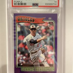 2023 Brooklyn Collection Gunnar Henderson Purple /15 RC PSA 10 Pop 1