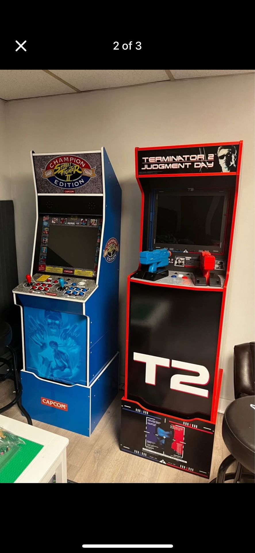 Arcade 1up Street fighter Big blue With Retropie 10k Games , LED Buttons , And Upgraded Speakers. NBA Jam Shaq Edition