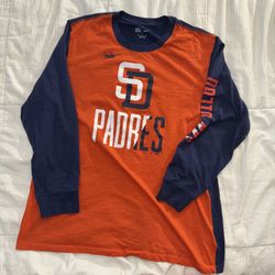 Nike Men’s San Diego Padres Sweatshirt Size 2x Orange And Blue 
