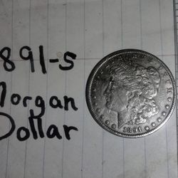 1891 -s Morgan Silver Dollar Coin