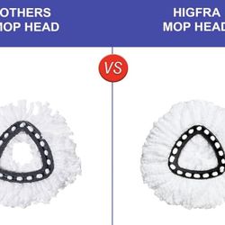 Spin Mop Replacement Head 1 Pack Mop Refill Compatible with Ocedar Triangle Swivel Mops Microfiber S