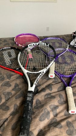 Lot Of 5 Rackets Wilson Head Babolai Prince Serena