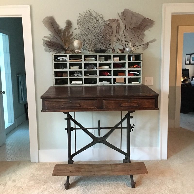 Vintage mail sorter - one of a kind! 46” wide x 16” high.