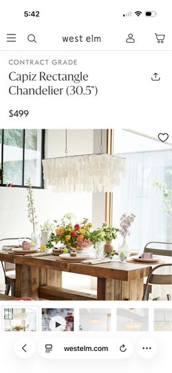 West elm capiz shell circlar chandelier