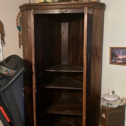 Large Two-Tiered Corner Cabinet