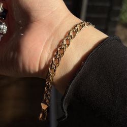 DOUBLE CURB BRACELET 14K 