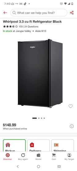 3.3 cu.ft
  whirpool Refrigerator  And Freezer