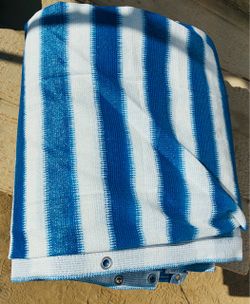 12ft x 20ft Blue/White Shade Net, Mesh Tarp