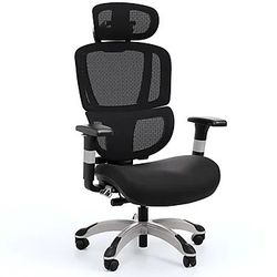 50% OFF ：Staples Hyken Pro Ergonomic Fabric Swivel Task Chair, Black（It has been assembled）