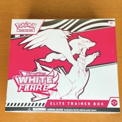 Pokemon Scarlet & Violet White Flare ETB Elite Trainer Box (Rip in factory seal)
