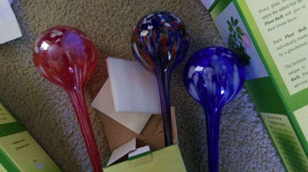 New Mouth blown glass globe plant water bulb